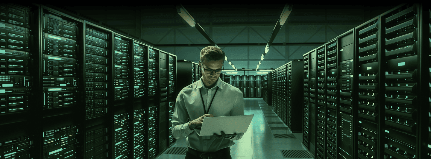 Engineer in server warehouse