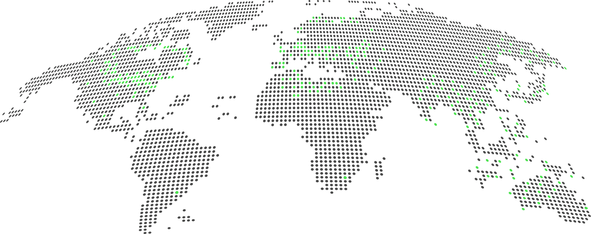 World map made with dots